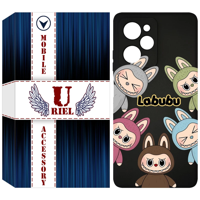 کاور یوریل مدل KSH کد 102 طرح عروسک لبوبو مناسب برای گوشی موبایل شیائومی Poco X5 Pro / Redmi Note 12 Pro 5G