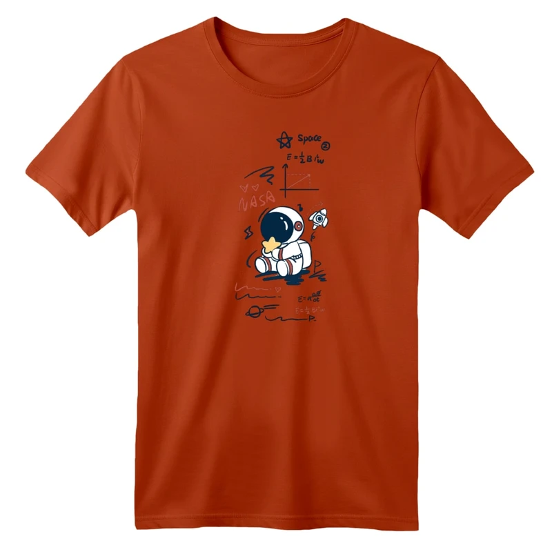 تی شرت آستین کوتاه بچگانه مدل فضانورد و محاسبات