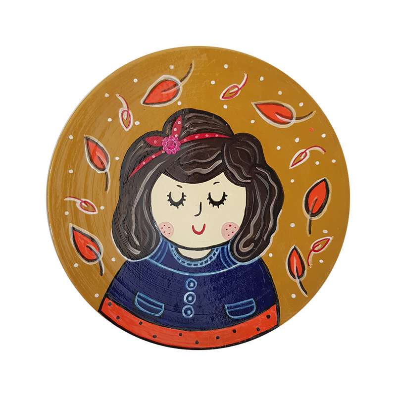بشقاب سفالی طرح شایلی