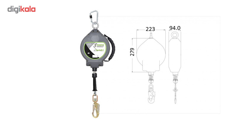 قرقره متوقف کننده سقوط کراتوس سیفتی مدل FA 20 400 20A قرقره متوقف کننده سقوط کراتوس سیفتی مدل FA 20 400 20A