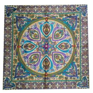 رومیزی ترمه ابریشمی کد 2024 سایز 100 × 100 سانتی متر