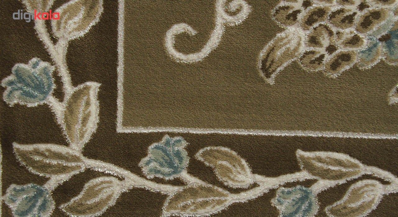 فرش ماشینی زمرد مشهد طرح 1725 زمینه آبی