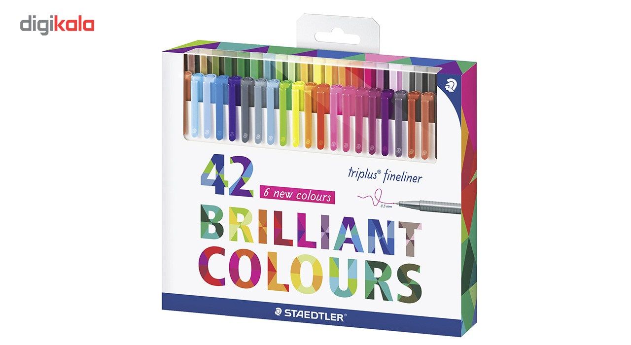 روان نویس 42 رنگ استدلر مدل Triplus Fineliner Brilliant Colours