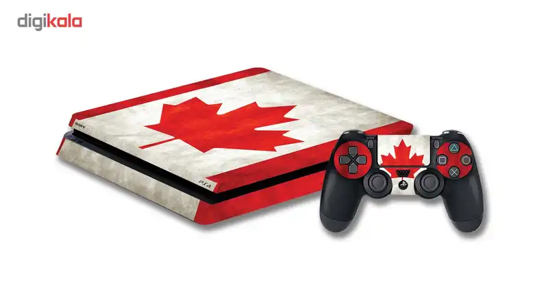 برچسب افقی پلی استیشن 4 اسلیم گراسیپا طرح کانادا 2