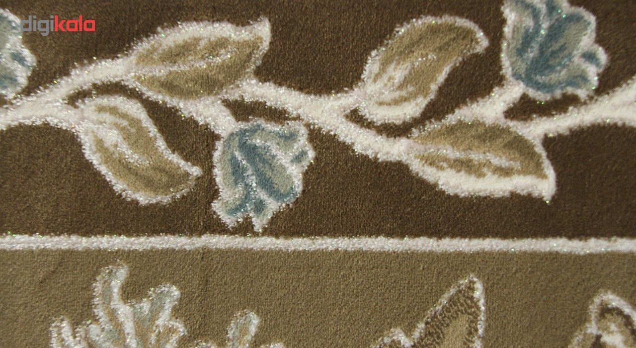 فرش ماشینی زمرد مشهد طرح 1725 زمینه آبی