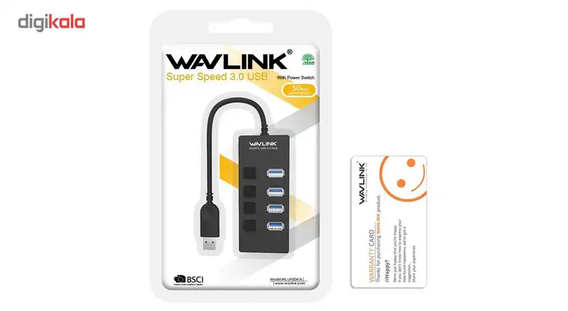 هاب USB 3.0 ویولینک مدل WL-UH30414