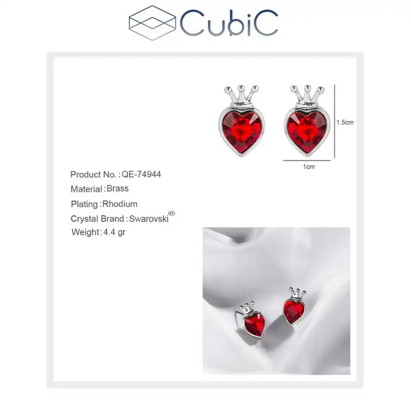 گوشواره زنانه کوبیک مدل QE-74944