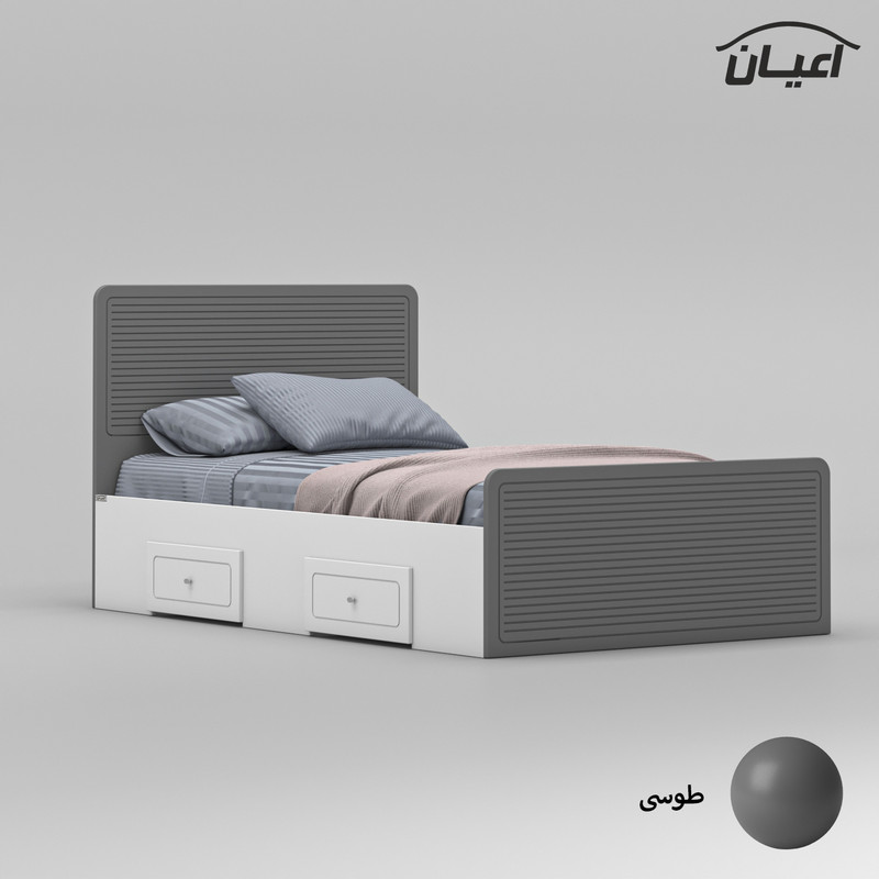 تخت خواب یک نفره اعیان مدل FH813 سایز 120x200 سانتی متر