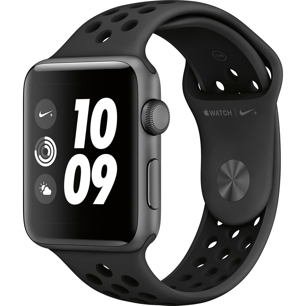 ساعت هوشمند اپل واچ سری 3 مدل  42mm Aluminum Case with Anthracite/Black Nike Sport Silicon Band