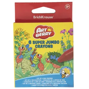 مداد شمعی 6 رنگ اریک کراوزه مدل Jumbo