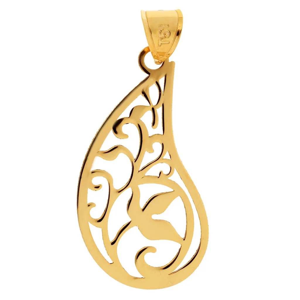 آویز گردنبند طلا 18 عیار رزا مدل N100