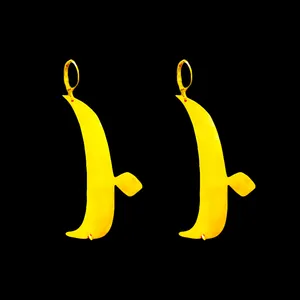 گوشواره نقره زنانه مدل ب رنگ طلایی