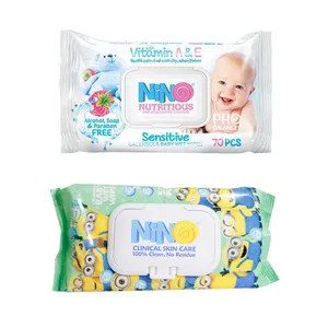 دستمال مرطوب کودک نینو مدل Sensitive بسته 70 عددی به همراه دستمال مرطوب مدل عصاره کالاندولا بسته 50 عددی
