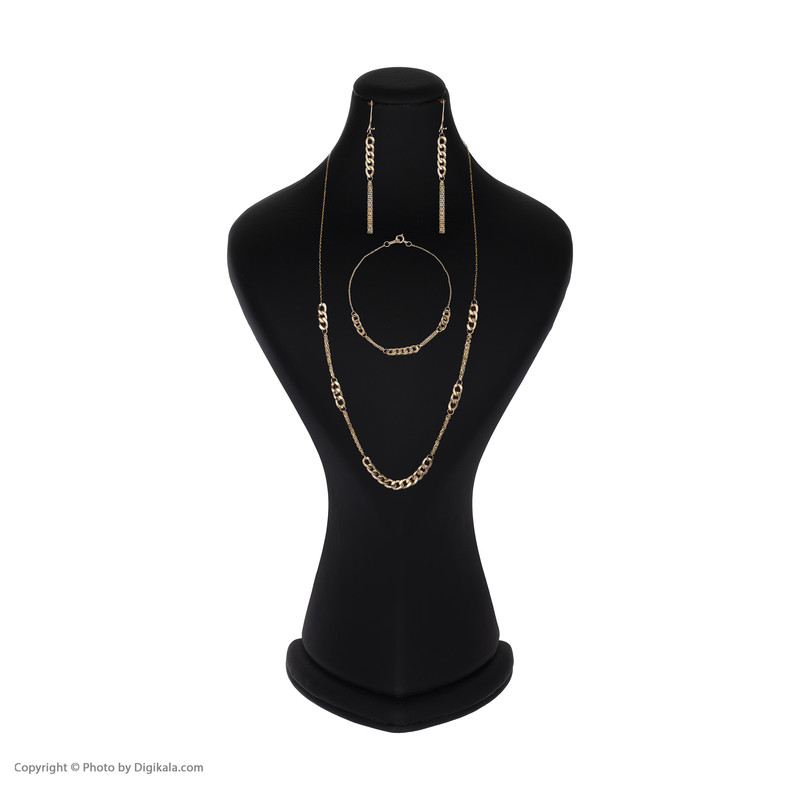 نیم ست طلا 18 عیار زنانه مدل NS14