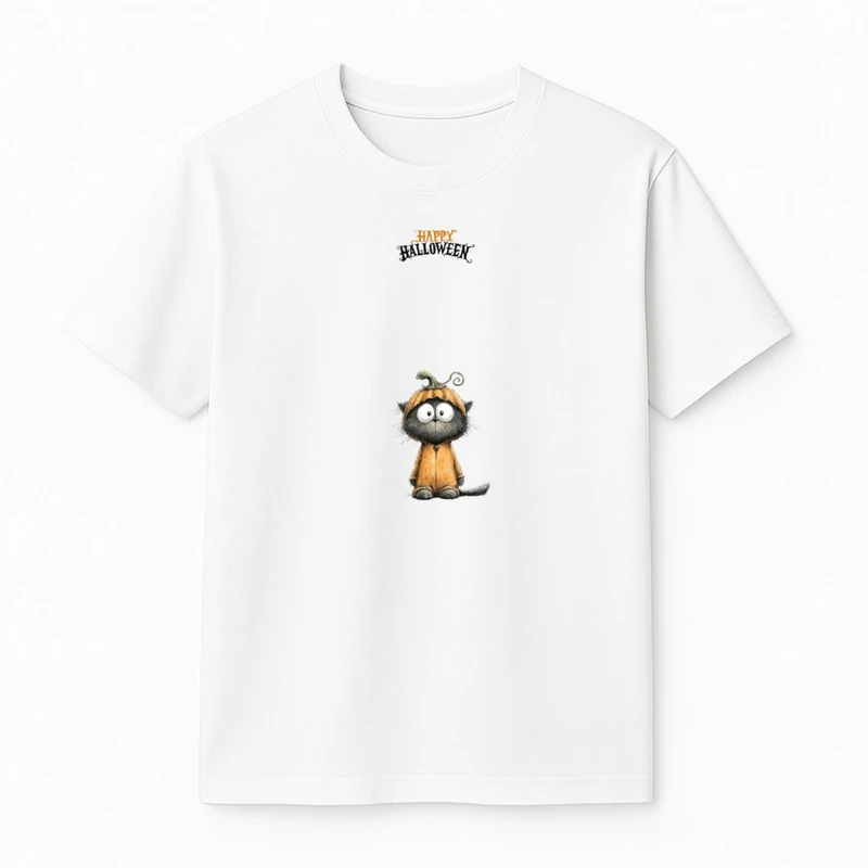 تی‌شرت آستین کوتاه دخترانه مدل گربه بامزه کد v25 