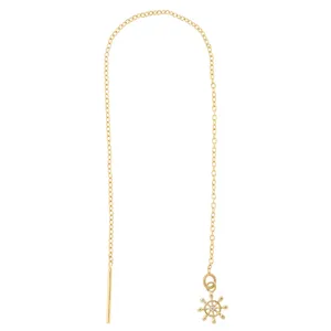 گوشواره طلا 18 عیار رزا مدل EGB30