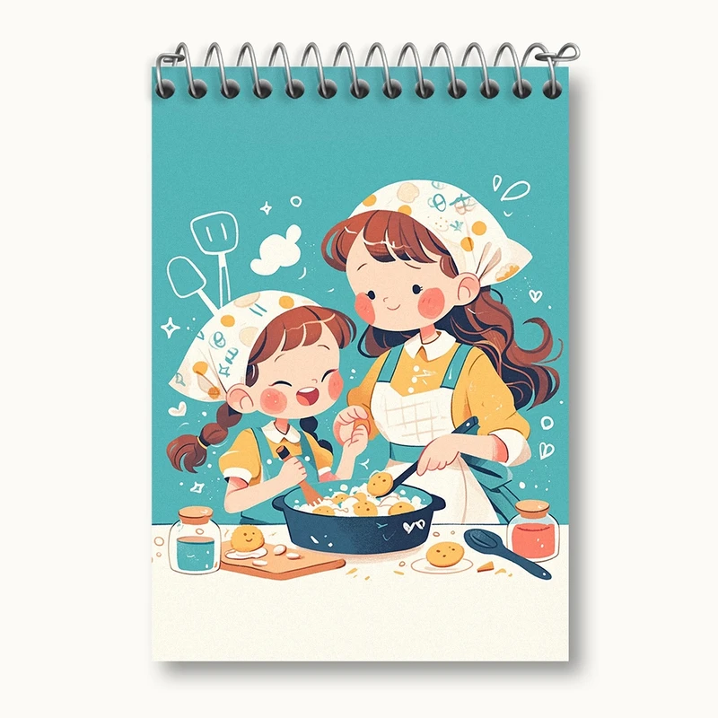 دفتر یادداشت 50 برگ خندالو مدل کیک و شیرینی پزی کد 36674