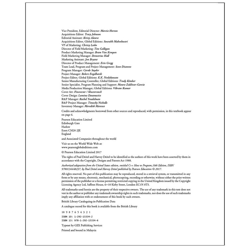 قیمت و خرید کتاب C++ How to Program 10th edition اثر Paul Deitel ...