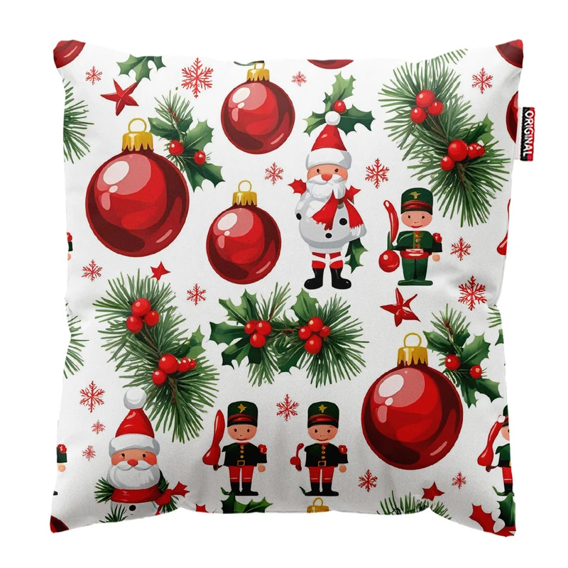 کوسن پاد آفرین طرح بابانوئل کریسمس کد 2716 سایز 30*30 سانتی متر