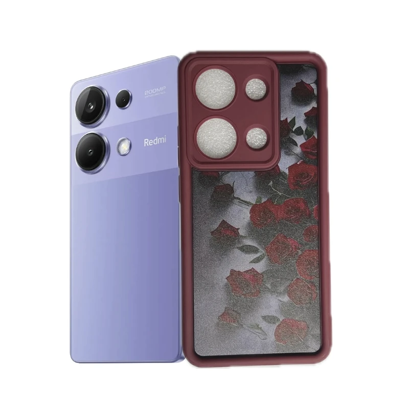 کاور طرح رز مناسب برای گوشی‌ موبایل شیائومی Redmi Note 13 pro 4g