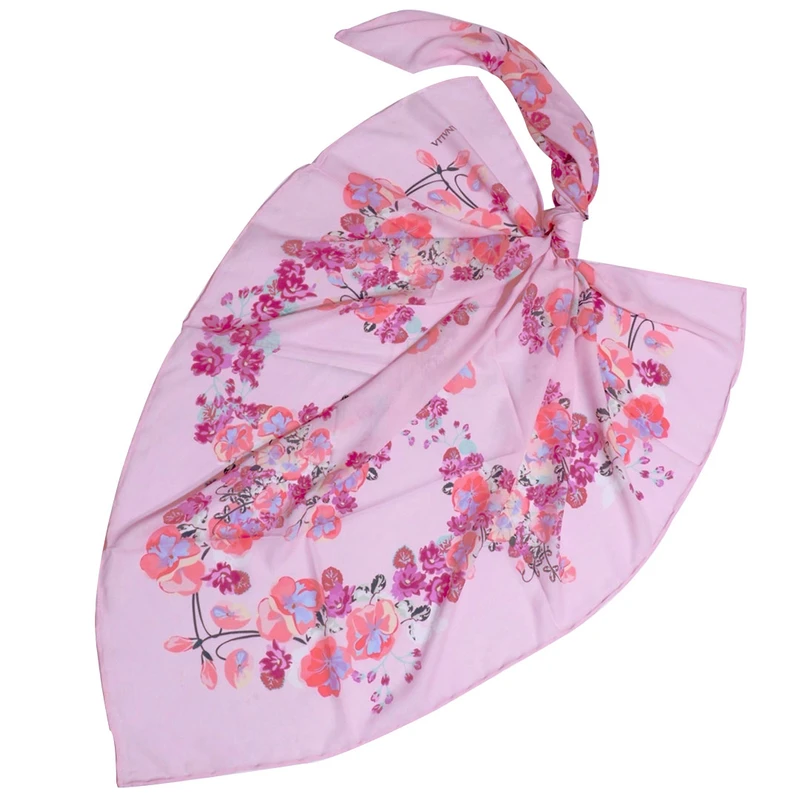 روسری زنانه مدل نخی تابستانه گل گلی کد 1016