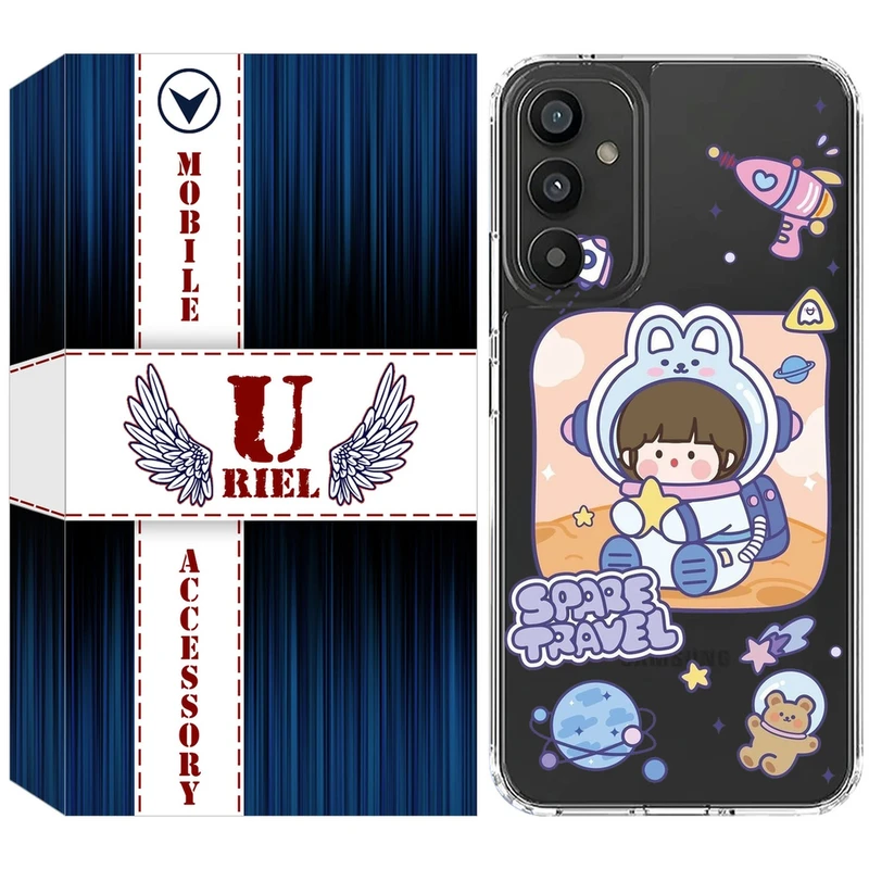 کاور یوریل مدل Clear کد 9 طرح دختر فضانورد مناسب برای گوشی  موبایل سامسونگ Galaxy S25 FE