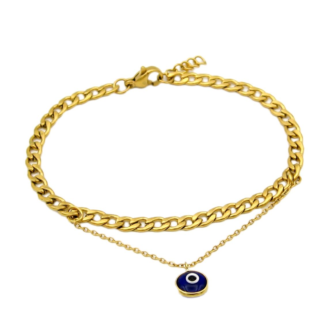 دستبند طلا 18 عیار زنانه مانچو مدل bfg238 -  - 1