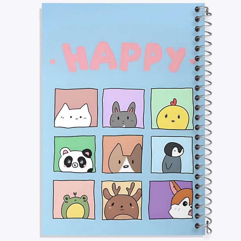 دفتر نقاشی 50 برگ خندالو طرح حیوانات کیوت و بامزه کد N3168