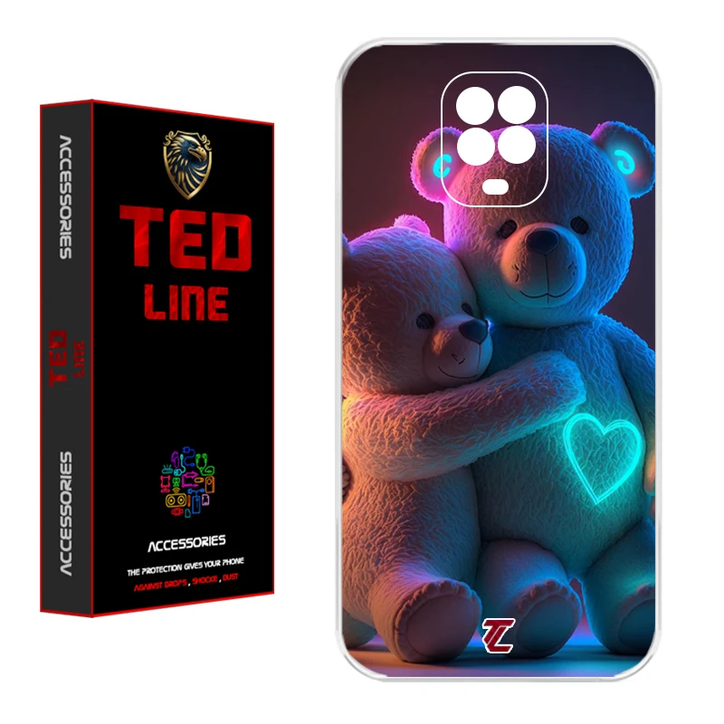 کاور تد لاین طرح خرس عاشق کد 1112 مناسب برای گوشی موبایل شیائومی Redmi Note 9S / Note 9 Pro