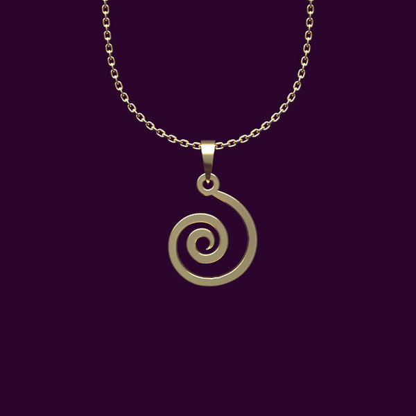 گردنبند طلا 18 عیار زنانه مدوپد مدل هندسی کد NN2-1-1271