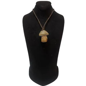 گردنبند مدل سنگی قارچ کد 02