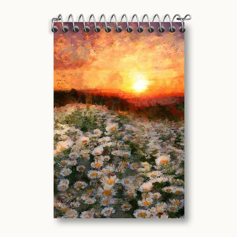 دفتر یادداشت 50 برگ خندالو مدل منظره گل کد F1266