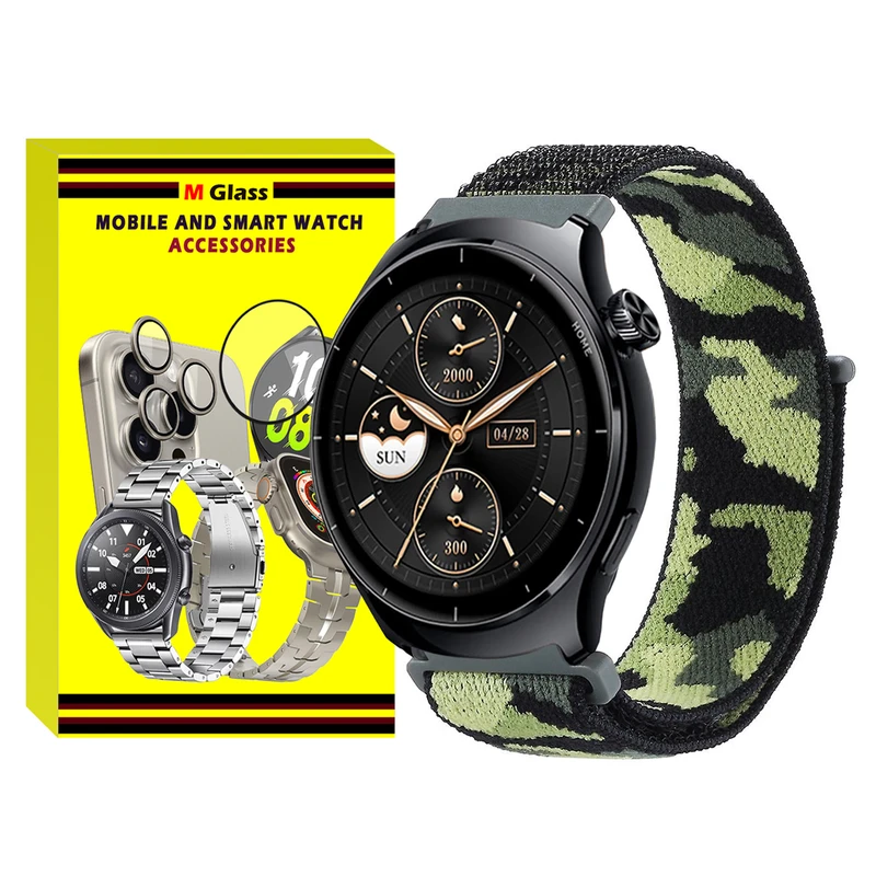 بند ام‌گلس مدل Nylon Army MG TW مناسب برای ساعت هوشمند میبرو Lite 3 Pro