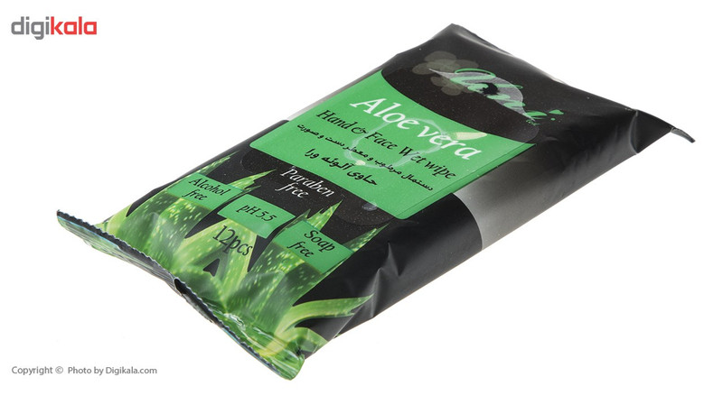 دستمال مرطوب یونی لد مدل Aloe Vera بسته 12 عددی