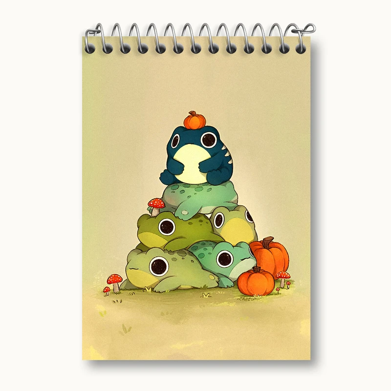 دفتر یادداشت 50 برگ خندالو طرح قورباغه های بامزه کد N4507