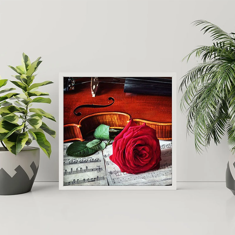 تابلو طرح گل و گیتار مدل EP337