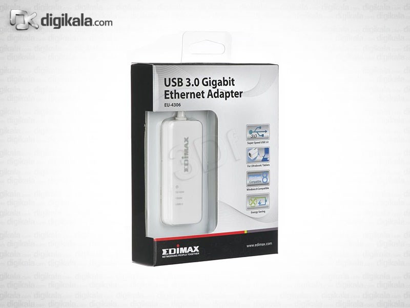 کارت شبکه USB 3.0 و گیگابیتی ادیمکس مدل EU-4306 1