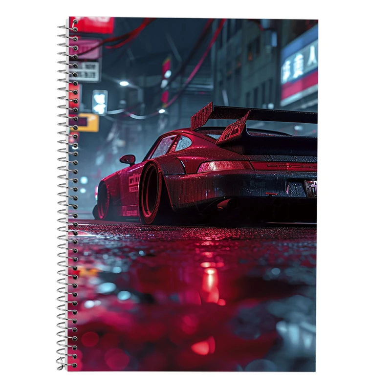 دفتر زبان 50 برگ مدوپد مدل دو خط طرح need for speed کد DF13621