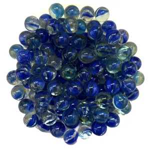 Goldooneh Blue Three Blades Glassy Marbles 100pcs