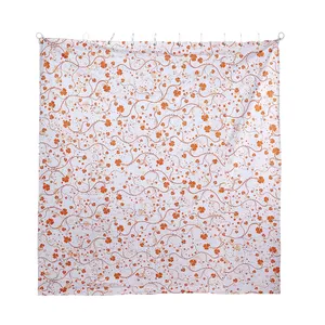 پرده حمام سنی پلاستیک مدل Flowers سایز 190 × 210 سانتی متر