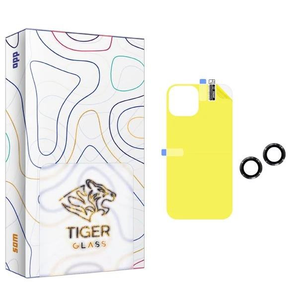 محافظ پشت گوشی تایگر گلس مدل APL2 مناسب برای گوشی موبایل اپل iPhone 13  به همراه محافظ لنز گوشی