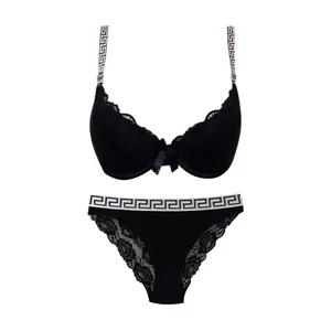 ست شورت و سوتین زنانه مدل اسفنجی بدون جک کد 236 رنگ مشکی