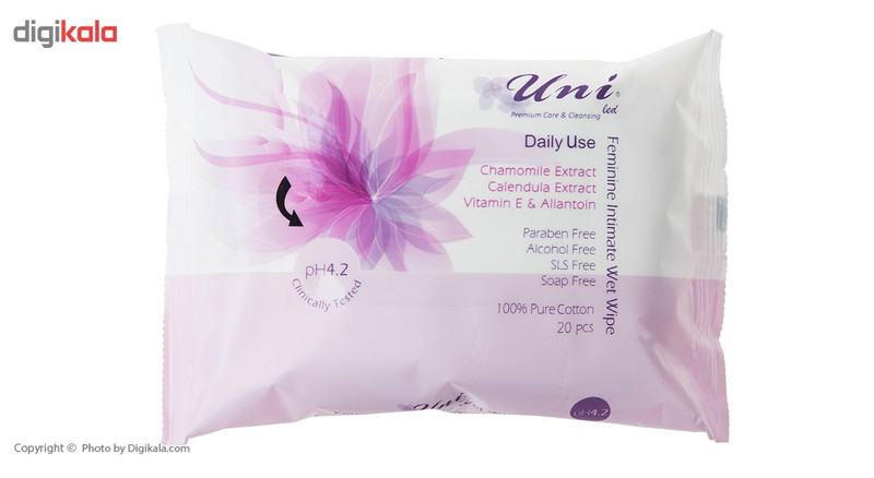 دستمال مرطوب یونی لد مدل Daily Use بسته 20 عددی