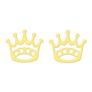 گوشواره طلا 18 عیار زنانه کرابو طرح تاج مدل Kr5260
