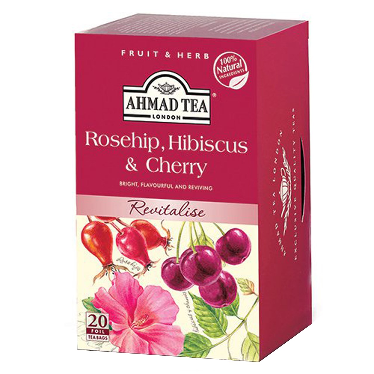 بسته دمنوش چای احمد مدل Rosehip Hibiscus and Cherry