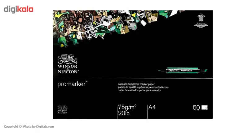 دفتر ماژیک آبرنگی وینزور کد 6002004 سایز A4