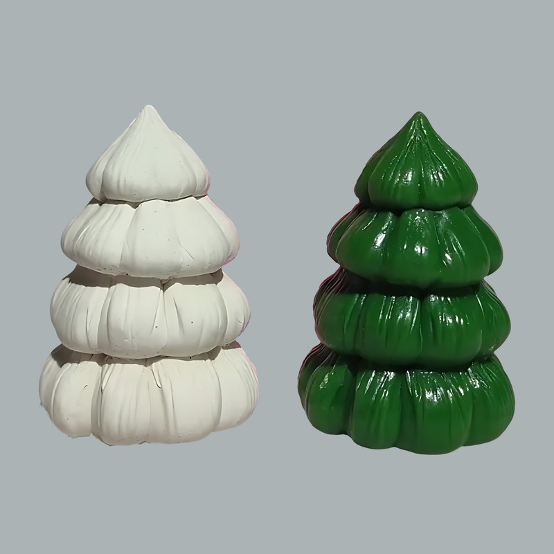 قالب شمع مدل ست گوزن، کاج و بابانوئل کلاه دار کریسمس مجموعه سه عددی