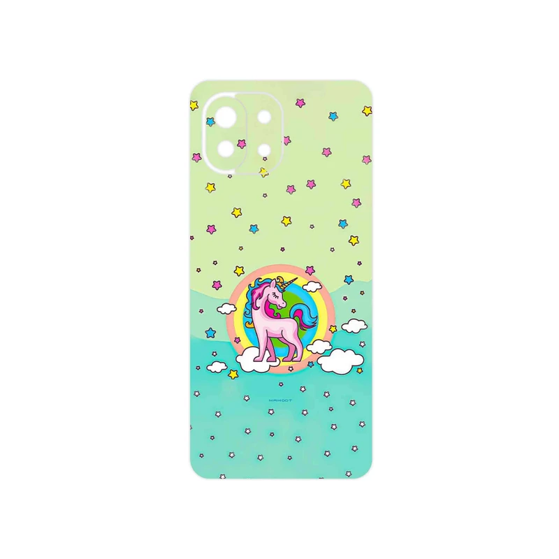 برچسب پوششی ماهوت مدل Rainbow unicorn adventure مناسب برای گوشی موبایل شیائومی MI 11 LITE