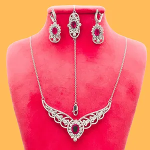 نیم ست نقره زنانه مدل مبینا  کد 0031