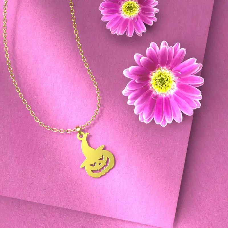 گردنبند طلا 18 عیار زنانه مدوپد مدل هالووین کد G3-1-1111